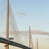 Buy canvas prints of Queensferry Crossing at Sunset by Maria Gaellman