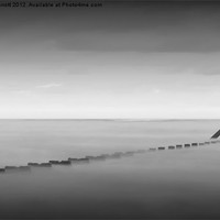 Buy canvas prints of Ghostly Break Water in Cleethorpes by Daves Photography