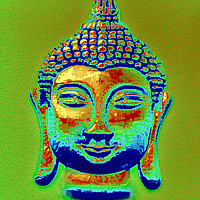 Buy canvas prints of BUDDHA GLOW by Jacque Mckenzie