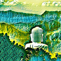 Buy canvas prints of BA NA BUDDHA  by Jacque Mckenzie