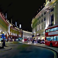 Buy canvas prints of LONDON BY NIGHT by Jacque Mckenzie