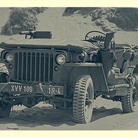 Buy canvas prints of World war II Willy's MB jeep by Images of Devon