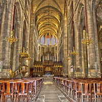 Buy canvas prints of  Auch Cathedral, France by Images of Devon