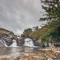 Buy canvas prints of Waterfall on the River Lyd by Images of Devon