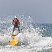 Buy canvas prints of R.N.L.I lifeguard by Images of Devon