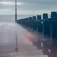 Buy canvas prints of Dawlish Warren Groyne by Images of Devon