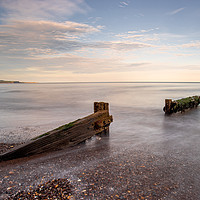 Buy canvas prints of Dawlish Wooden Groynes by Images of Devon