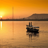Buy canvas prints of Sunset over The River Nile by Ian Collins