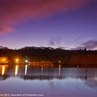 Buy canvas prints of Dawn at Llandrindod Wells lake by Ian Collins