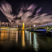 Buy canvas prints of Parliament and Westminster by Night by Ian Collins
