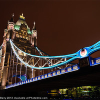 Buy canvas prints of Tower Bridge at Night by Andrew Berry