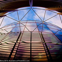 Buy canvas prints of Sky Reflections in a Glass Building by Andrew Berry
