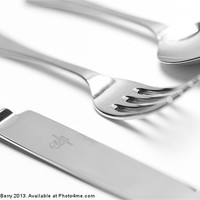 Buy canvas prints of Knife Fork Spoon by Andrew Berry