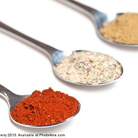 Buy canvas prints of Spices on Spoons by Andrew Berry