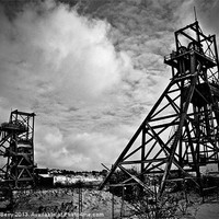 Buy canvas prints of Winding Towers Penallta Collery by Andrew Berry
