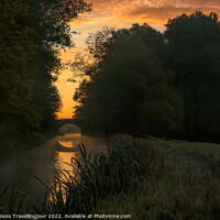 Buy canvas prints of Wistow misty sunrise bridge 78 by Jack Jacovou Travellingjour