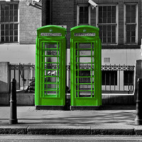 Buy canvas prints of Phone box gone green by Jack Jacovou Travellingjour