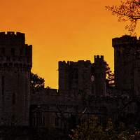 Buy canvas prints of Warwick Castle at sunset by Jack Jacovou Travellingjour