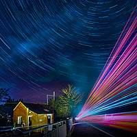 Buy canvas prints of Star car and lorry trails re-visited by Jack Jacovou Travellingjour