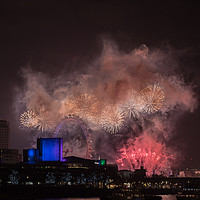 Buy canvas prints of 2016 Thames new years fireworks by Jack Jacovou Travellingjour