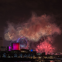 Buy canvas prints of new years fireworks display London 2016 by Jack Jacovou Travellingjour