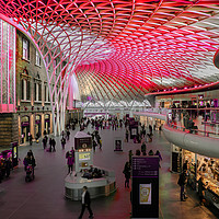 Buy canvas prints of Kings Cross in Red by Jack Jacovou Travellingjour
