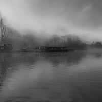 Buy canvas prints of Standestead Abbotts in the mist BW by Jack Jacovou Travellingjour
