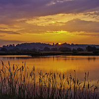Buy canvas prints of Sunrise over Drayton RSPB by Jack Jacovou Travellingjour