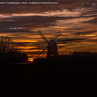 Buy canvas prints of Napton windmill sunset by Jack Jacovou Travellingjour