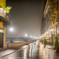 Buy canvas prints of  A wet night in Florence 2 by Angela Wallace