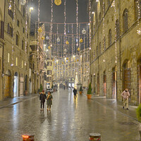 Buy canvas prints of Christmas decorations Florence by Angela Wallace
