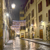 Buy canvas prints of Street in Florence after the rain by Angela Wallace