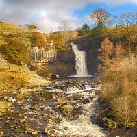 Buy canvas prints of Waterfall Yorkshire by Angela Wallace