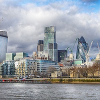 Buy canvas prints of The London skyline cityscape (1) by Angela Wallace