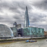Buy canvas prints of The Shard Cityscape by Angela Wallace