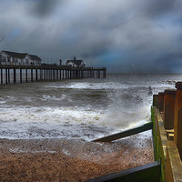 Buy canvas prints of The Pier Southwold by Angela Wallace