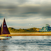 Buy canvas prints of SAILING AT BLAKENEY POINT by Angela Wallace