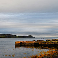 Buy canvas prints of The Pier Calgary Bay Mull by Angela Wallace