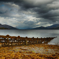 Buy canvas prints of Storm clouds over Loch Linnhe by Angela Wallace
