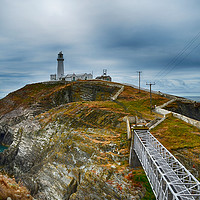 Buy canvas prints of South Stack Lighthouse by Angela Wallace
