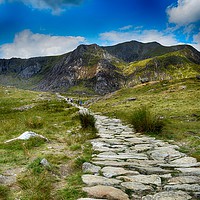 Buy canvas prints of The Walk Cwm Idwal by Angela Wallace