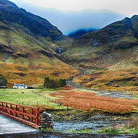 Buy canvas prints of Hills of Glencoe valley by Angela Wallace