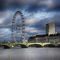 Buy canvas prints of The London Eye  by Angela Wallace