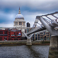 Buy canvas prints of Thames view of St Paul's  Cathedral by Angela Wallace