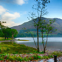Buy canvas prints of Morning at Buttermere             by Angela Wallace