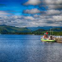 Buy canvas prints of Coniston water ferry                     by Angela Wallace