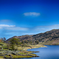 Buy canvas prints of Walking at  Hawes Water                     by Angela Wallace