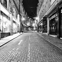 Buy canvas prints of Cannon Street Birmingham black & white          by Angela Wallace