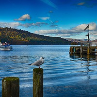 Buy canvas prints of Windermere Pier by Angela Wallace