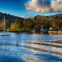 Buy canvas prints of Moored up on Lake Windermere by Angela Wallace